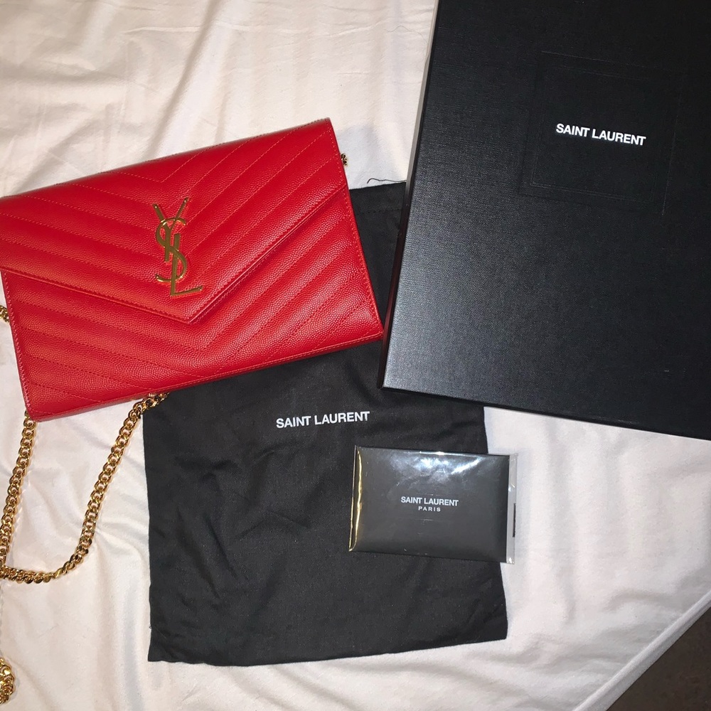 YSL handbag red